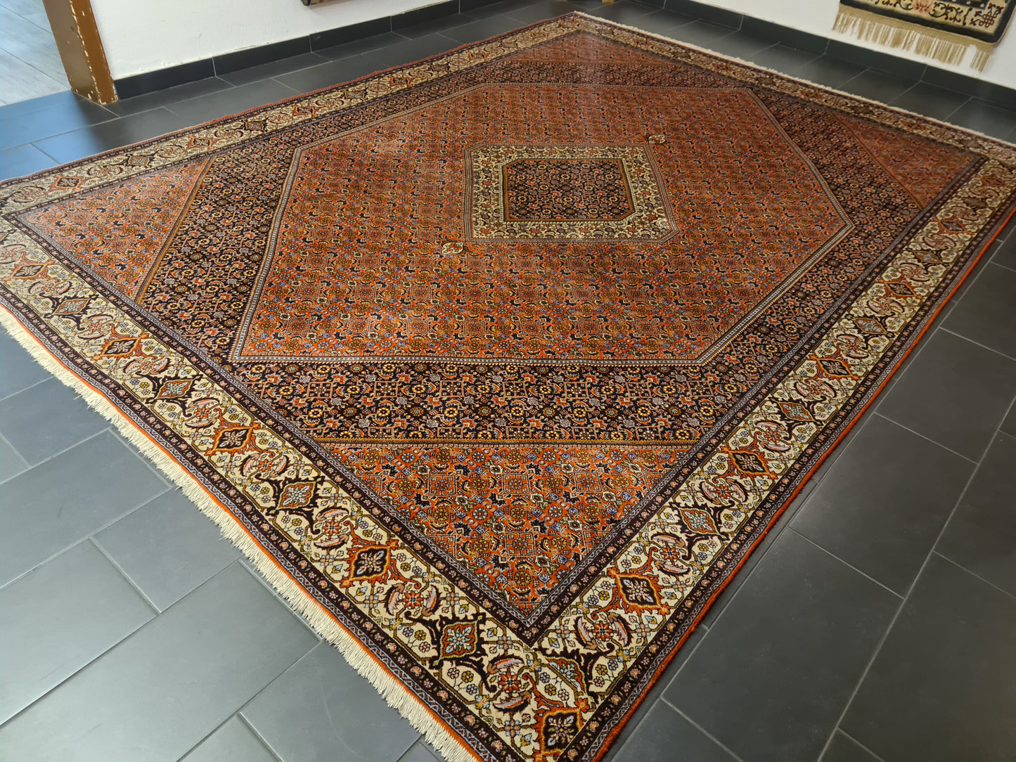 Perserteppich Orientteppich Handgeknüpfter Teppich Bidjar 405x300cm