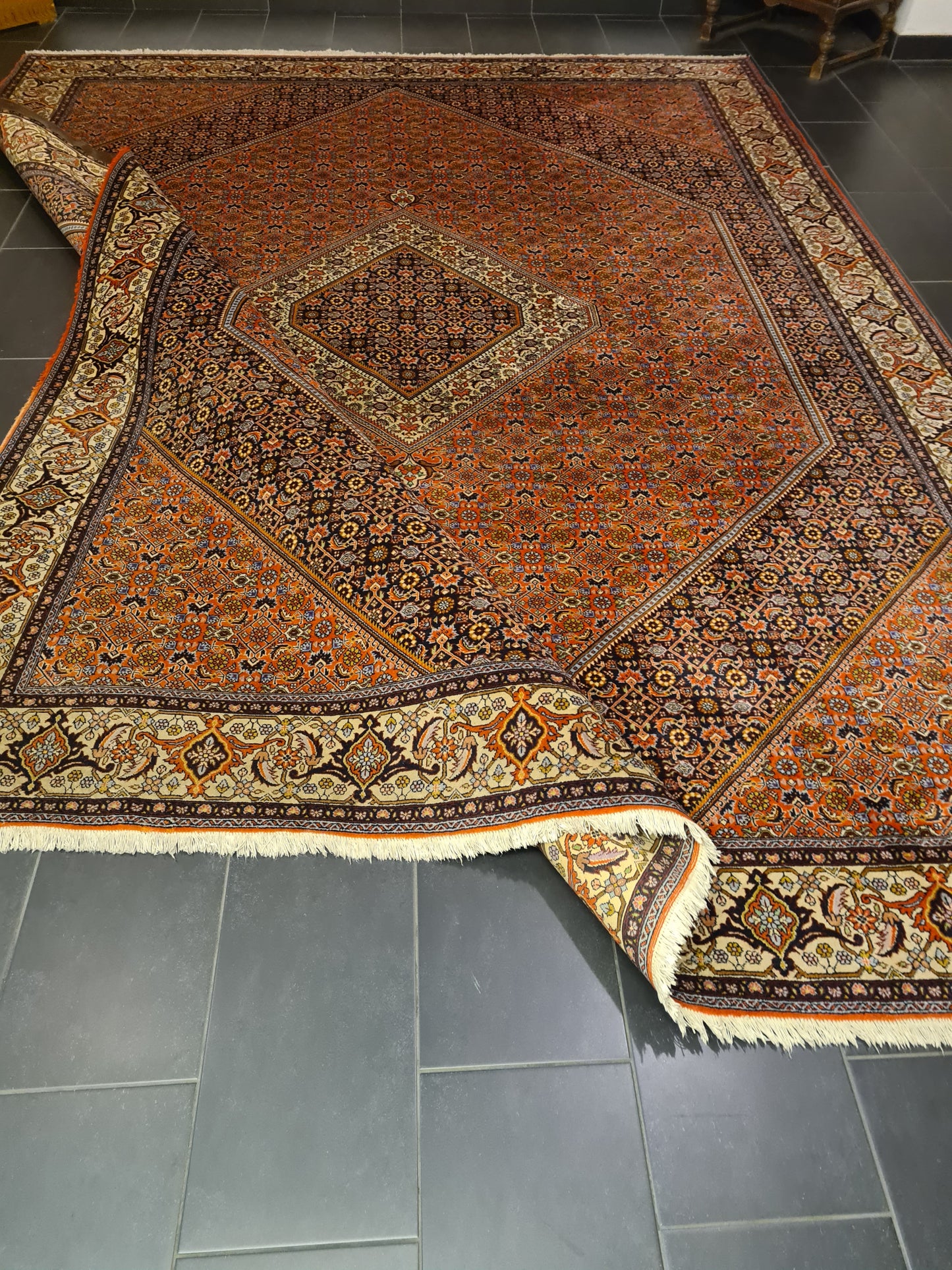 Perserteppich Orientteppich Handgeknüpfter Teppich Bidjar 405x300cm