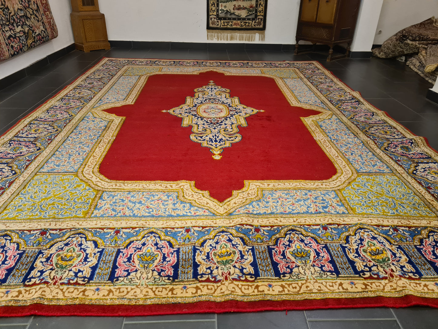 Perserteppich Orientteppich Handgeknüpfter Teppich Kirman 400x300cm