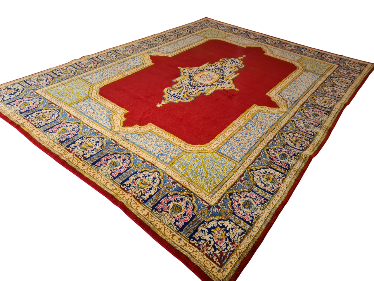 Perserteppich Orientteppich Handgeknüpfter Teppich Kirman 400x300cm