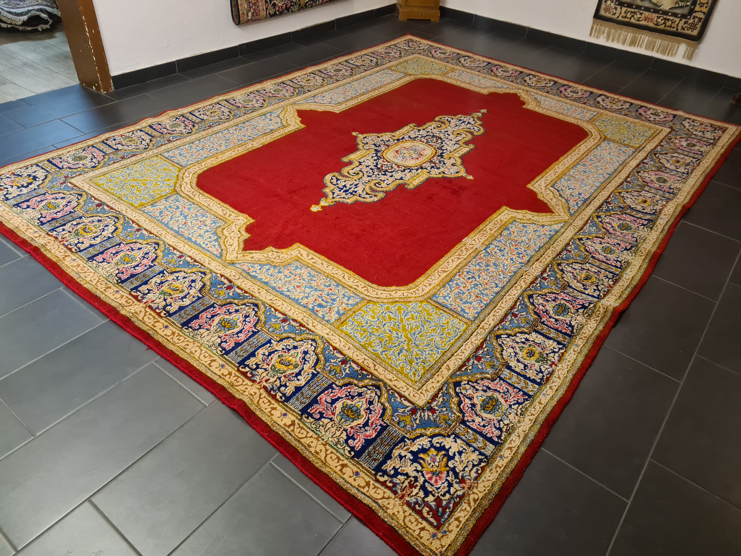 Perserteppich Orientteppich Handgeknüpfter Teppich Kirman 400x300cm