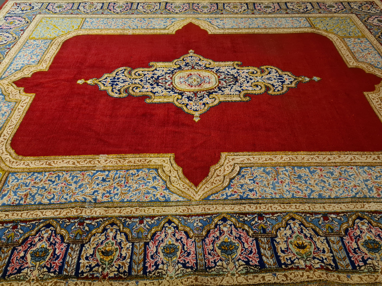 Perserteppich Orientteppich Handgeknüpfter Teppich Kirman 400x300cm