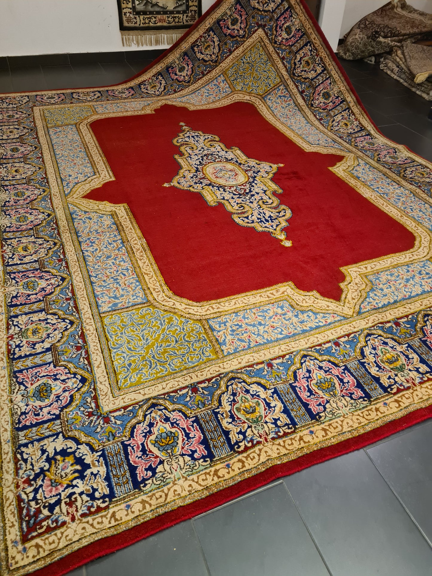 Perserteppich Orientteppich Handgeknüpfter Teppich Kirman 400x300cm