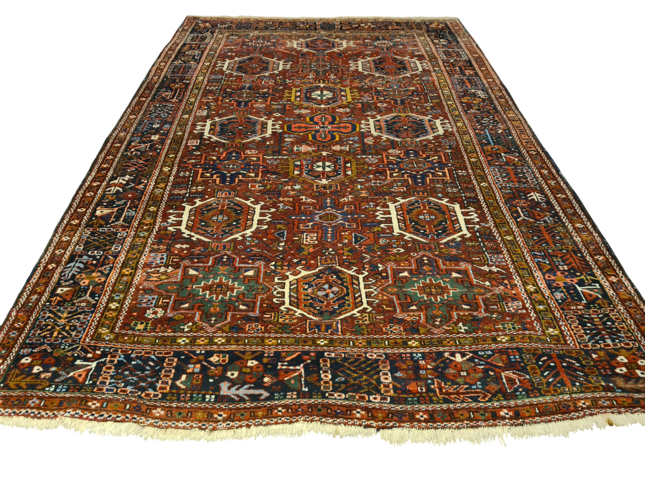 Perserteppich Orientteppich Handgeknüpfter Teppich Heris 335x230cm