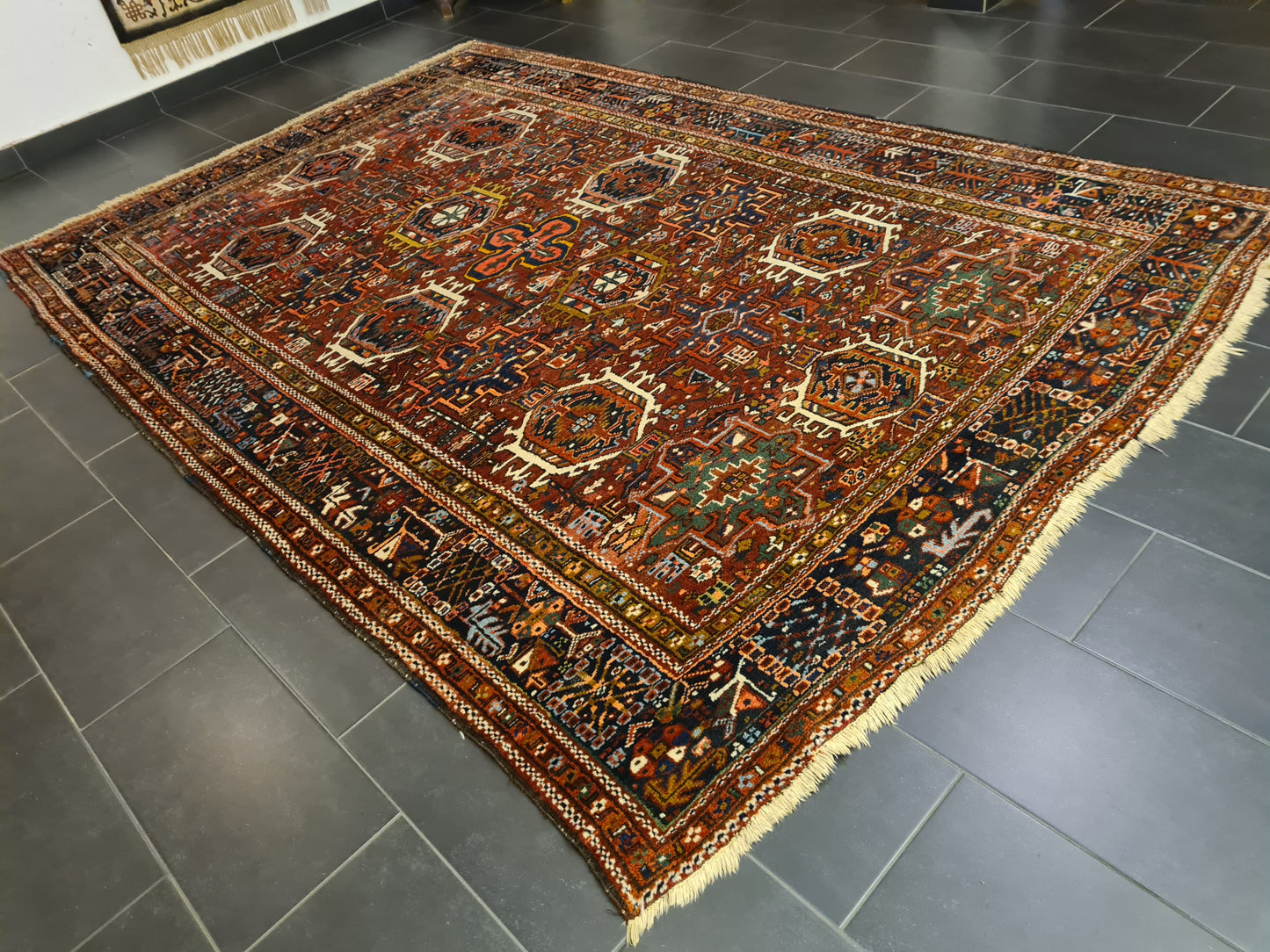 Perserteppich Orientteppich Handgeknüpfter Teppich Heris 335x230cm