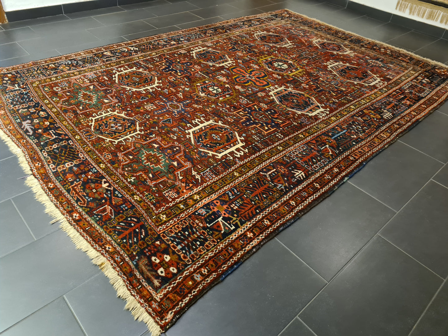 Perserteppich Orientteppich Handgeknüpfter Teppich Heris 335x230cm