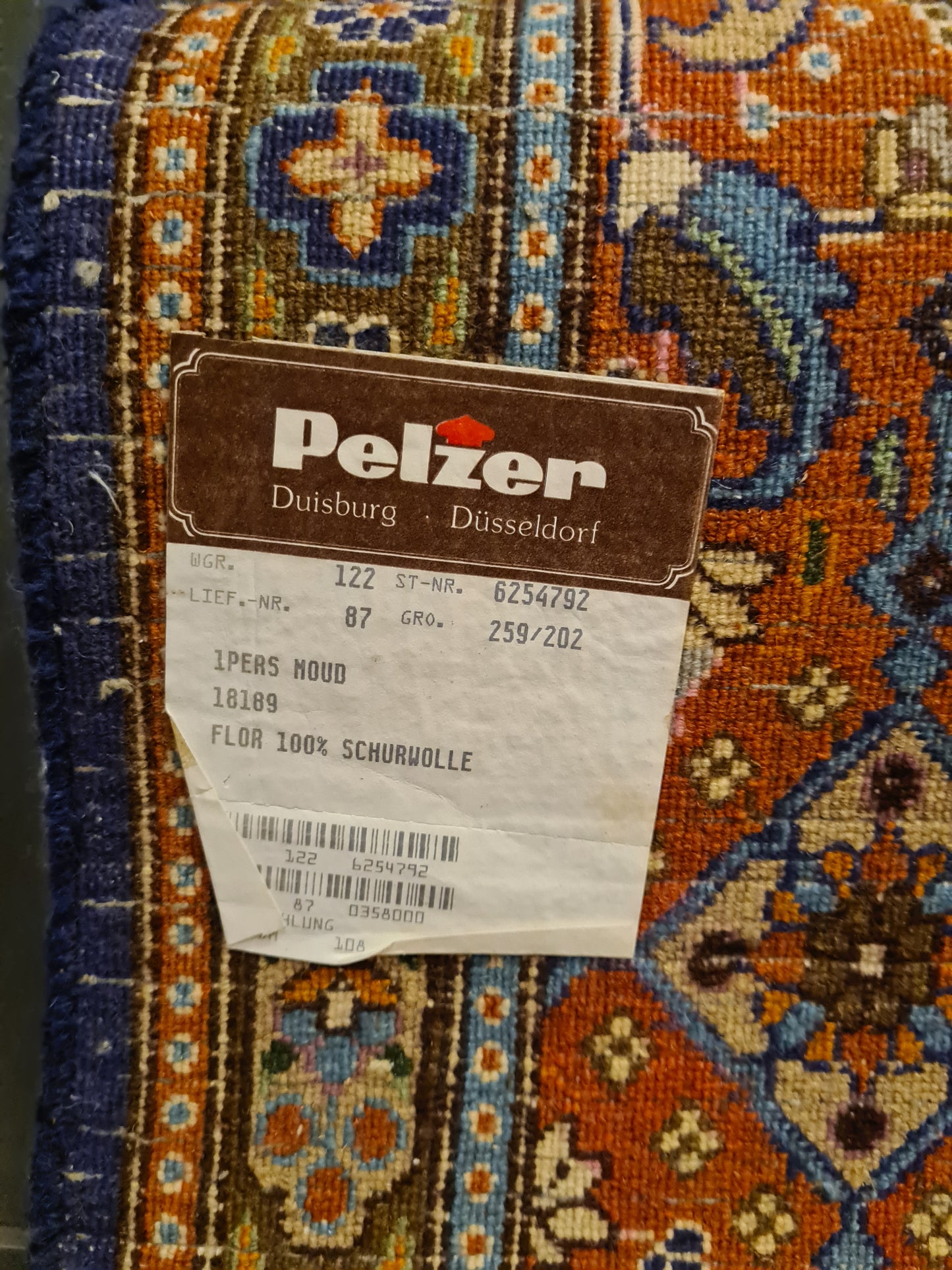 Perserteppich Orientteppich Handgeknüpfter Teppich Moud 260x202cm