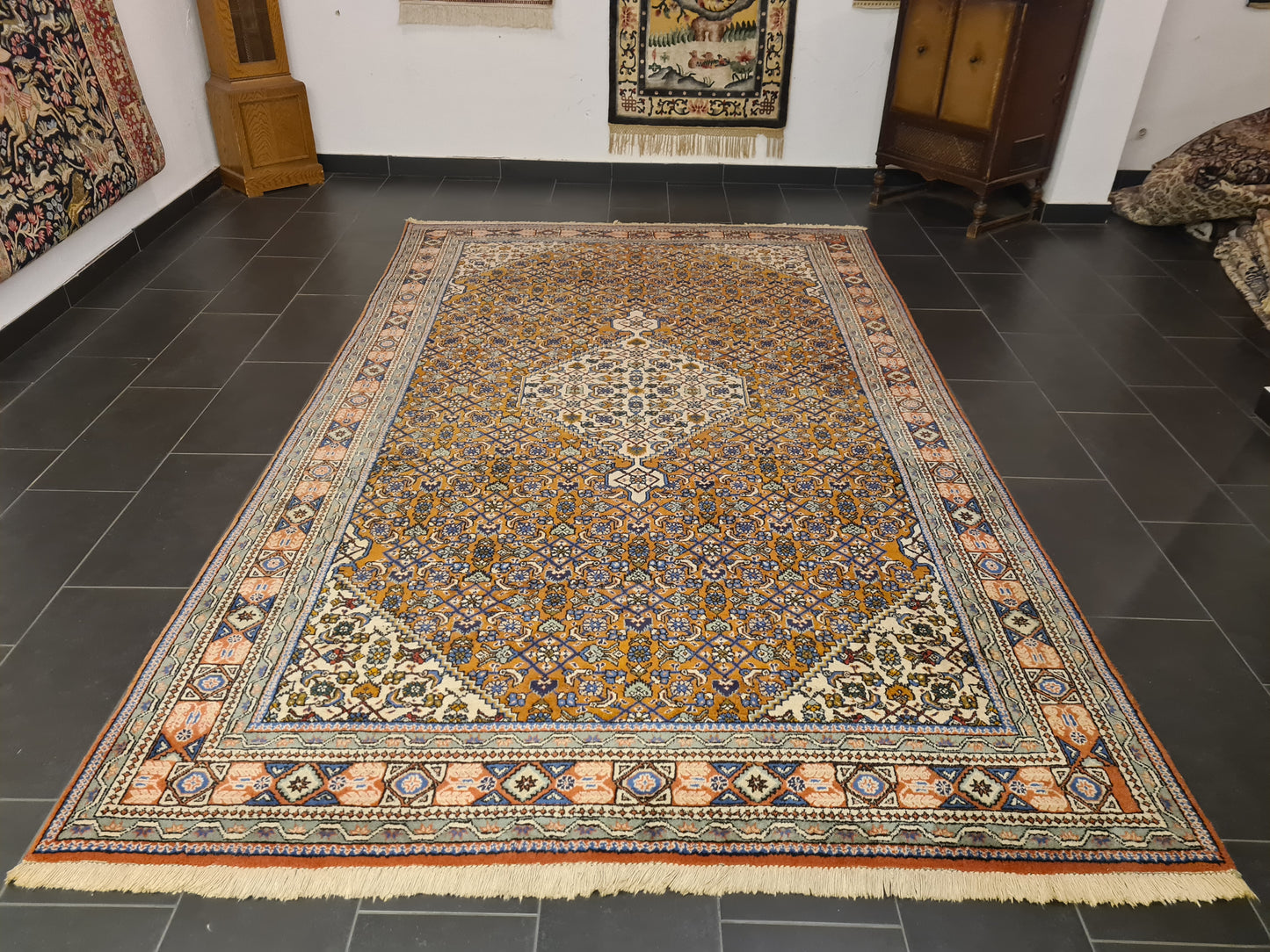 Perserteppich Orientteppich Handgeknüpfter Teppich Täbris 345x210cm