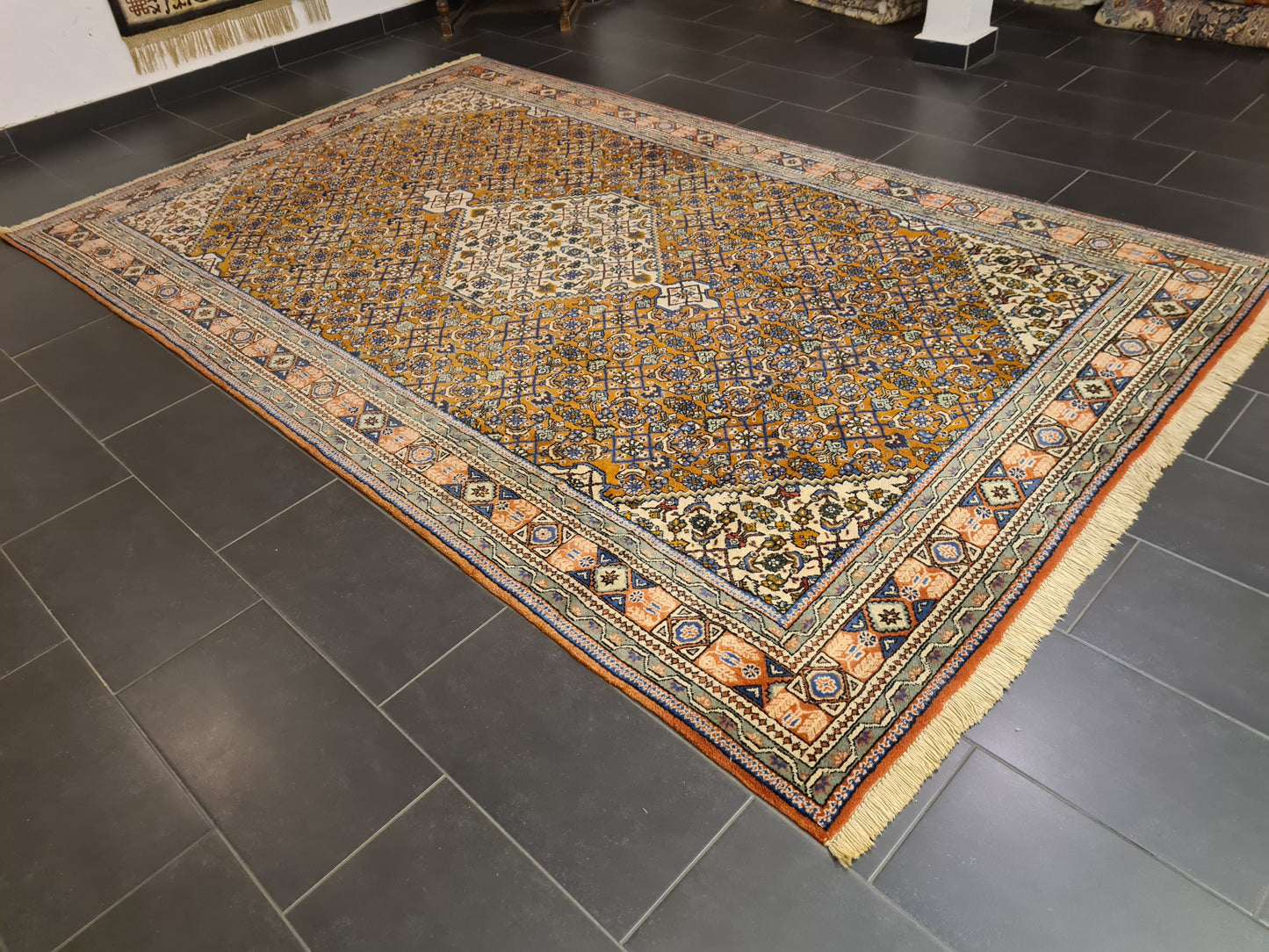 Perserteppich Orientteppich Handgeknüpfter Teppich Täbris 345x210cm