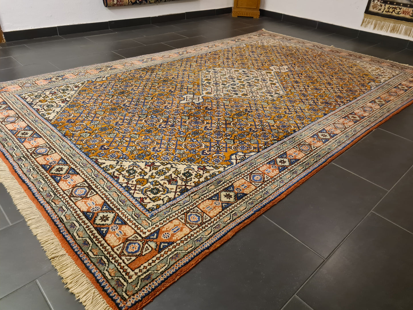 Perserteppich Orientteppich Handgeknüpfter Teppich Täbris 345x210cm