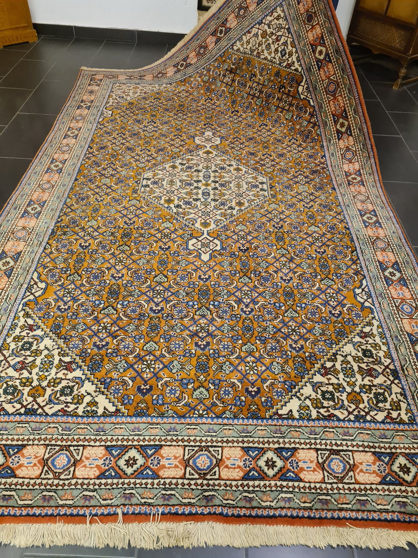 Perserteppich Orientteppich Handgeknüpfter Teppich Täbris 345x210cm