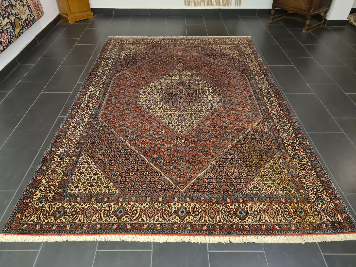 Perserteppich Orientteppich Handgeknüpfter Teppich Bidjar 300x200cm