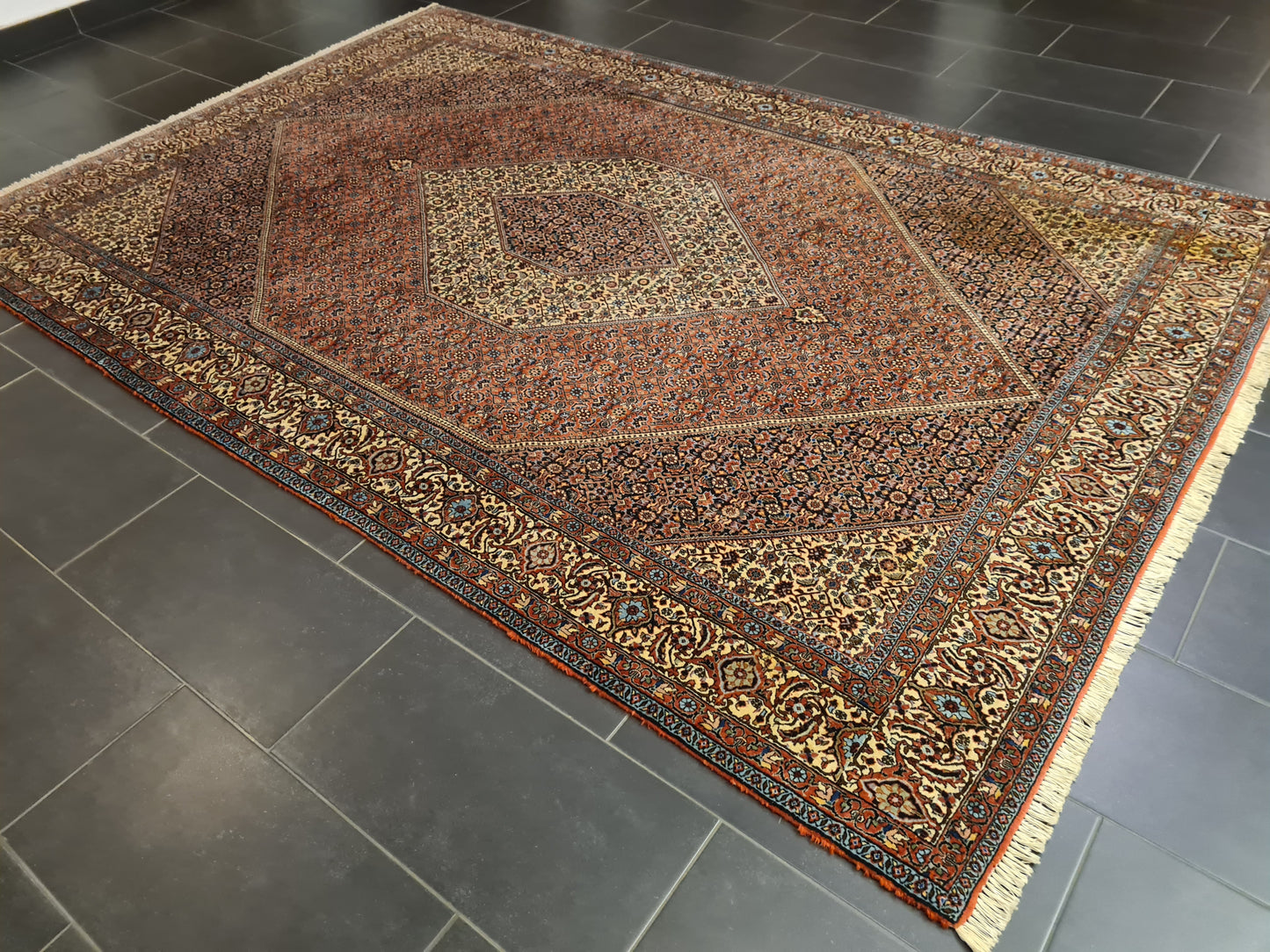 Perserteppich Orientteppich Handgeknüpfter Teppich Bidjar 300x200cm