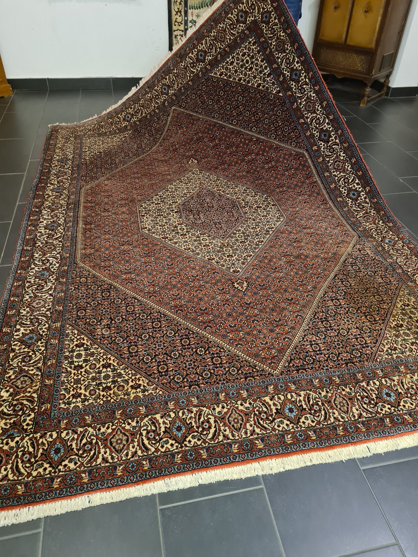 Perserteppich Orientteppich Handgeknüpfter Teppich Bidjar 300x200cm