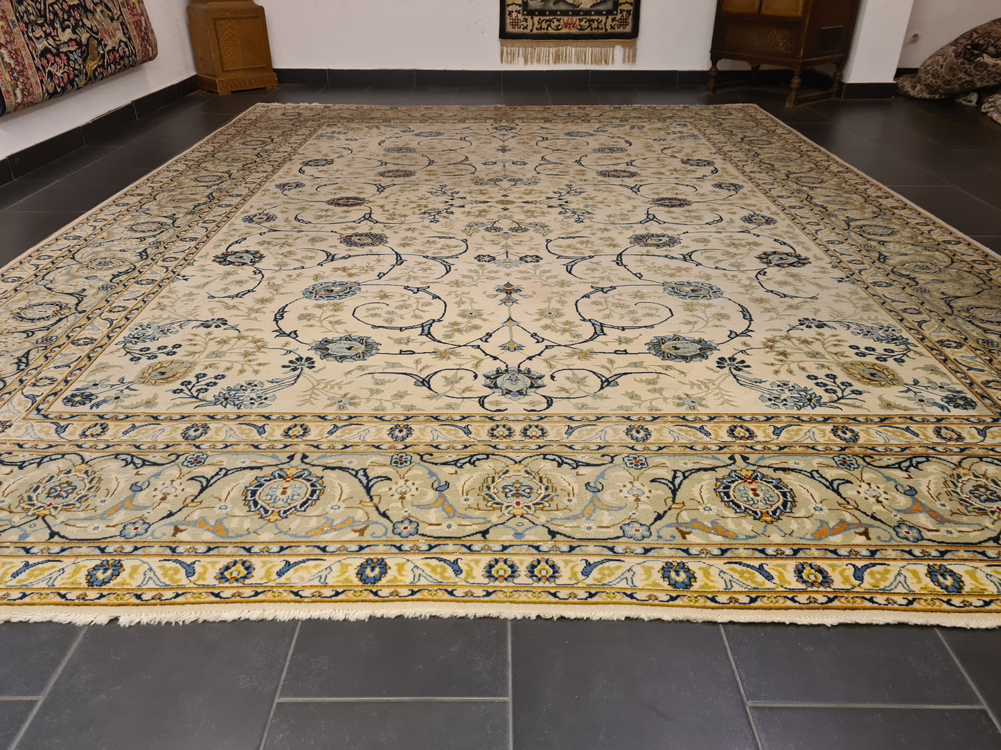 Perserteppich Orientteppich Handgeknüpfter Teppich Keshan 400x300cm