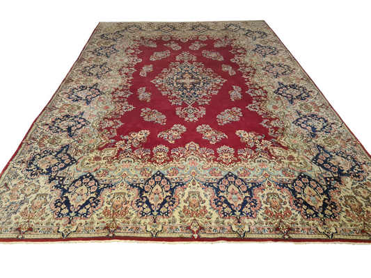 Perserteppich Orientteppich Handgeknüpfter Teppich Kirman 435x300cm