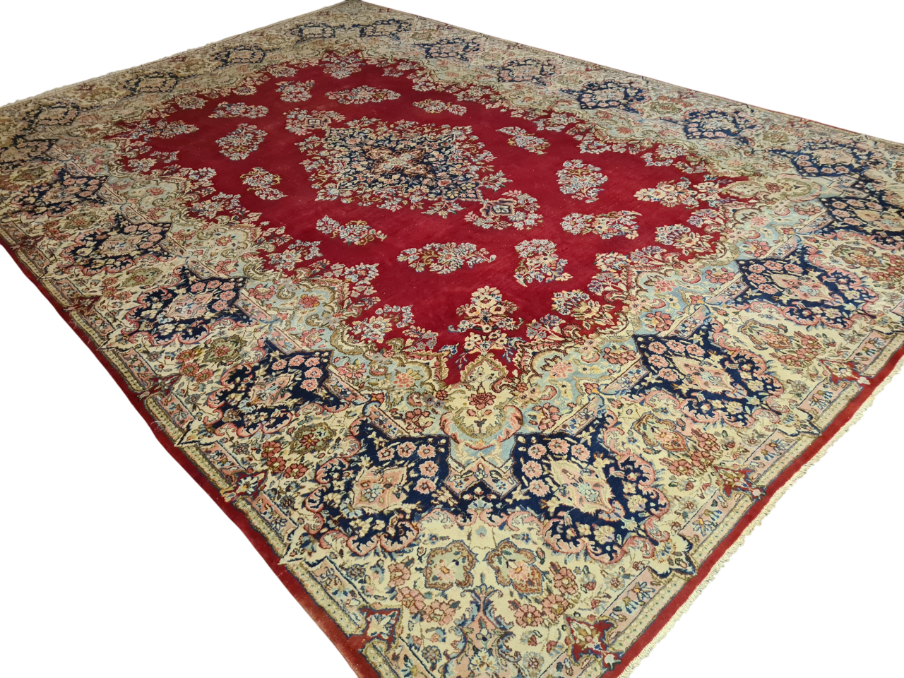 Perserteppich Orientteppich Handgeknüpfter Teppich Kirman 435x300cm