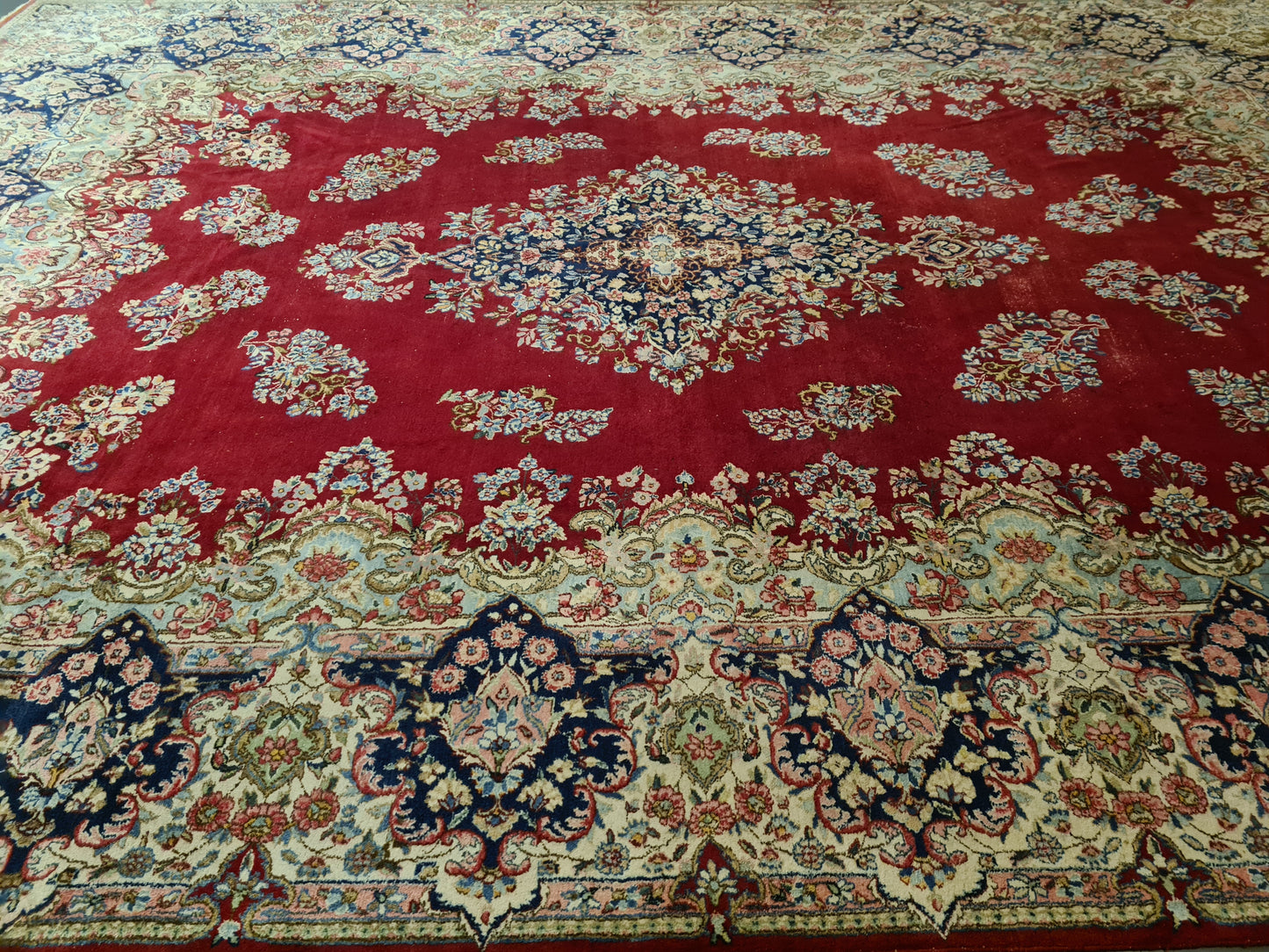 Perserteppich Orientteppich Handgeknüpfter Teppich Kirman 435x300cm
