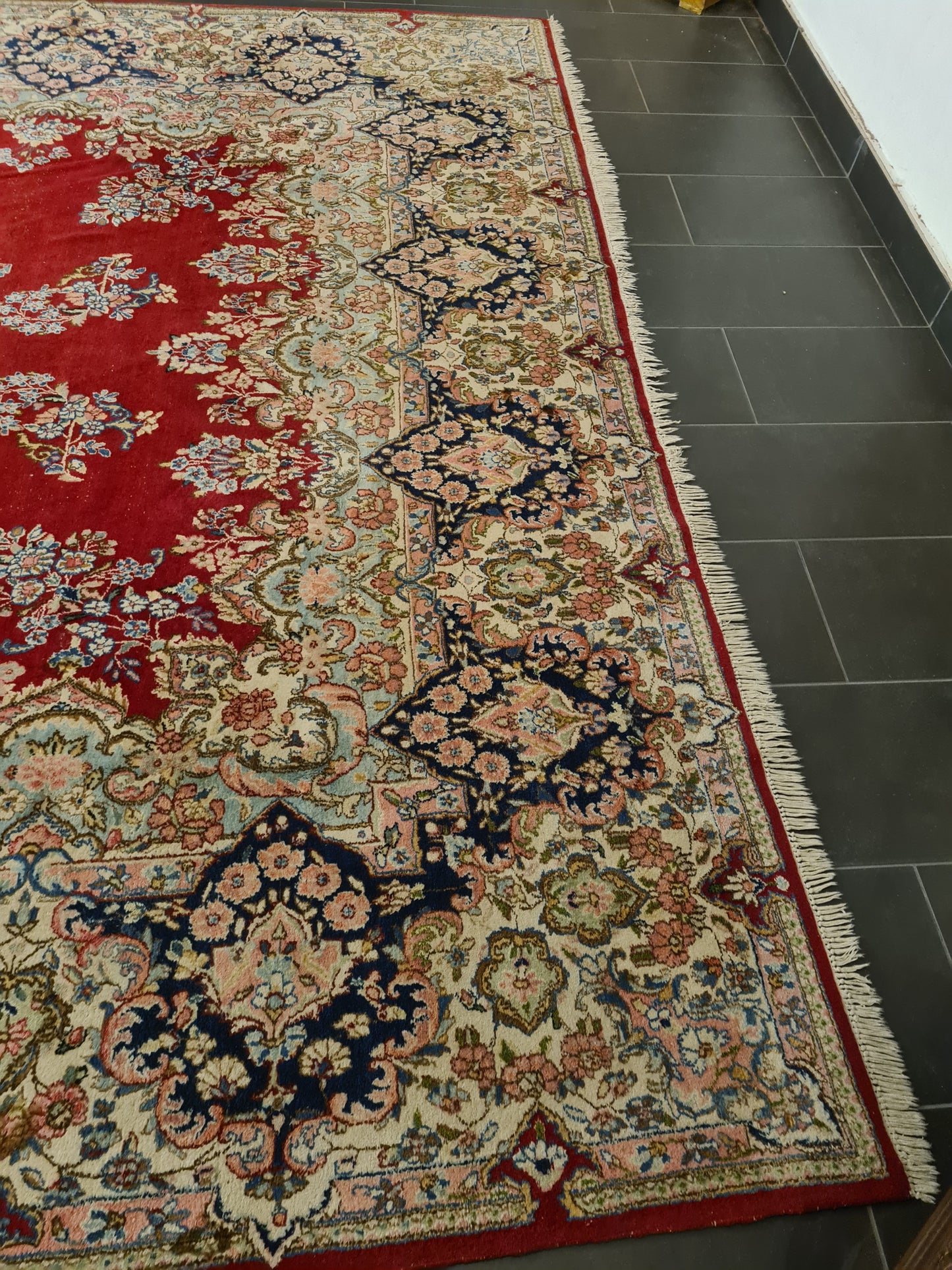 Perserteppich Orientteppich Handgeknüpfter Teppich Kirman 435x300cm