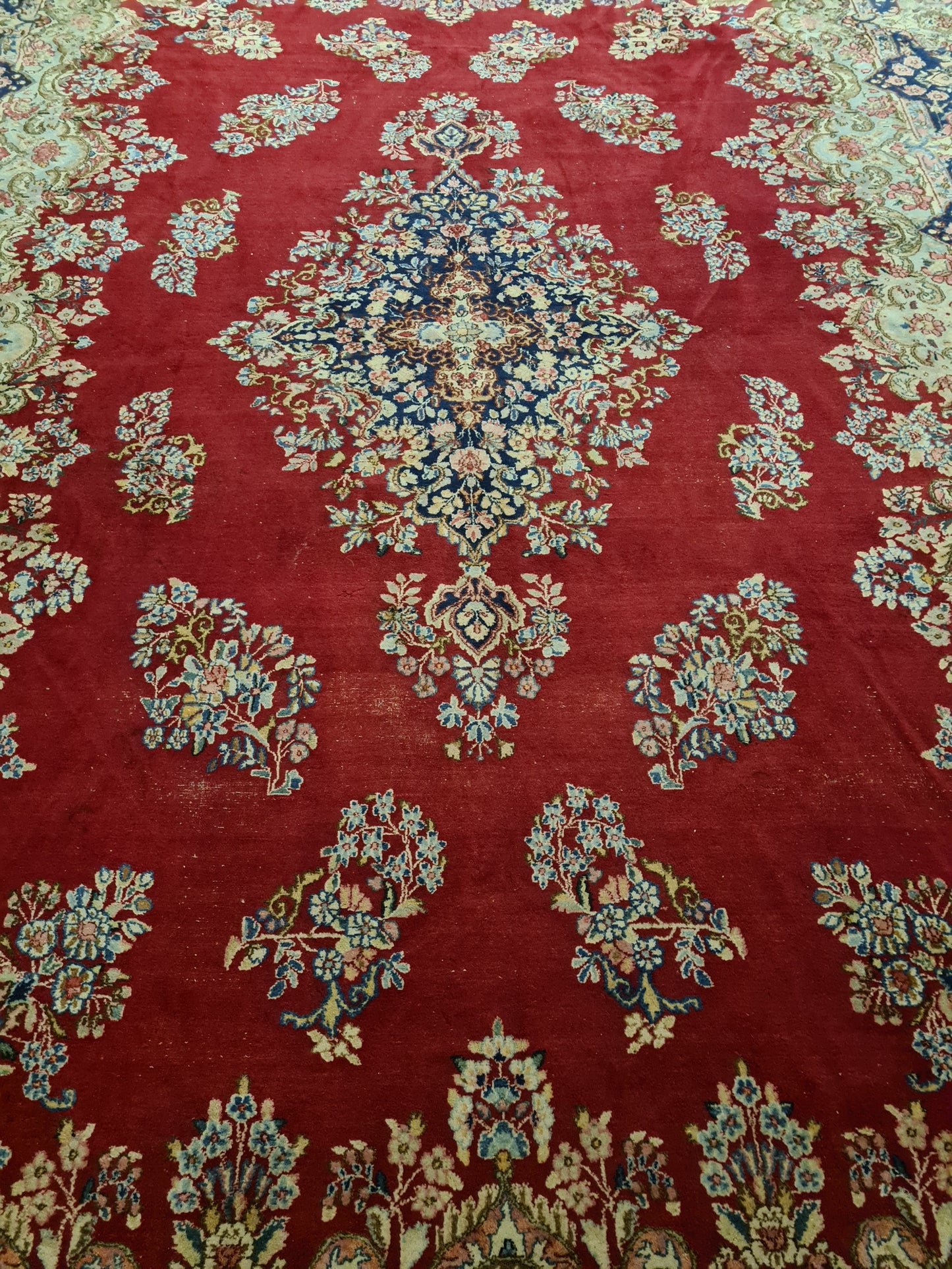 Perserteppich Orientteppich Handgeknüpfter Teppich Kirman 435x300cm