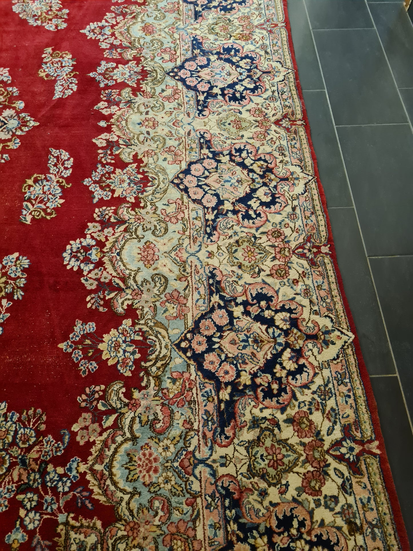 Perserteppich Orientteppich Handgeknüpfter Teppich Kirman 435x300cm
