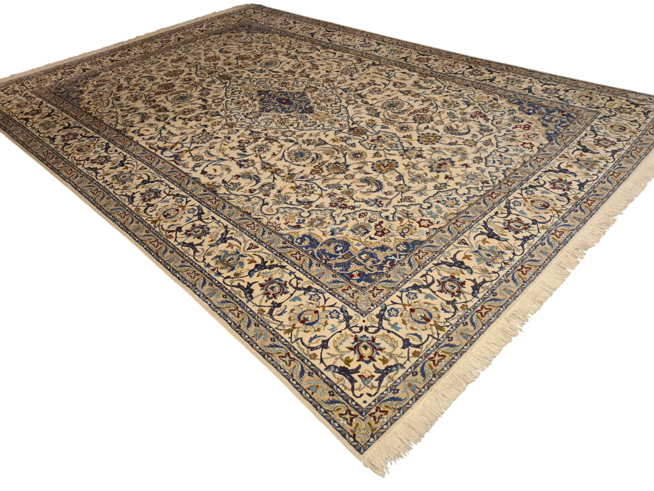 Perserteppich Orientteppich Handgeknüpfter Teppich Nain 355x250cm