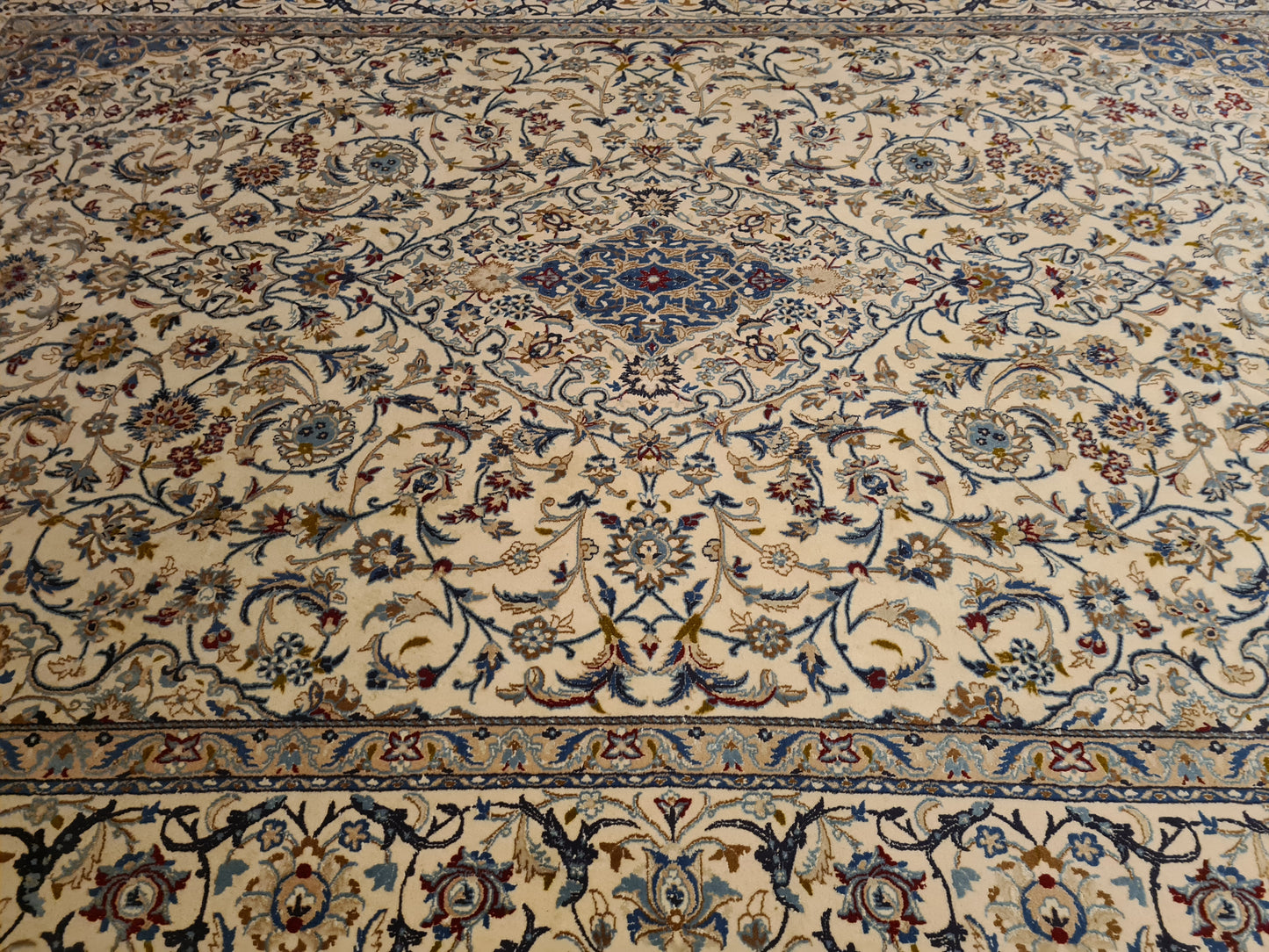 Perserteppich Orientteppich Handgeknüpfter Teppich Nain 355x250cm