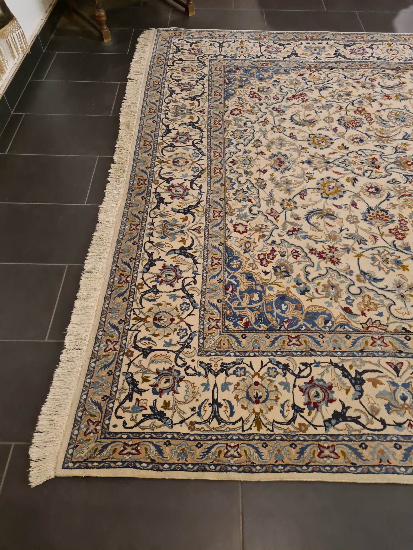 Perserteppich Orientteppich Handgeknüpfter Teppich Nain 355x250cm