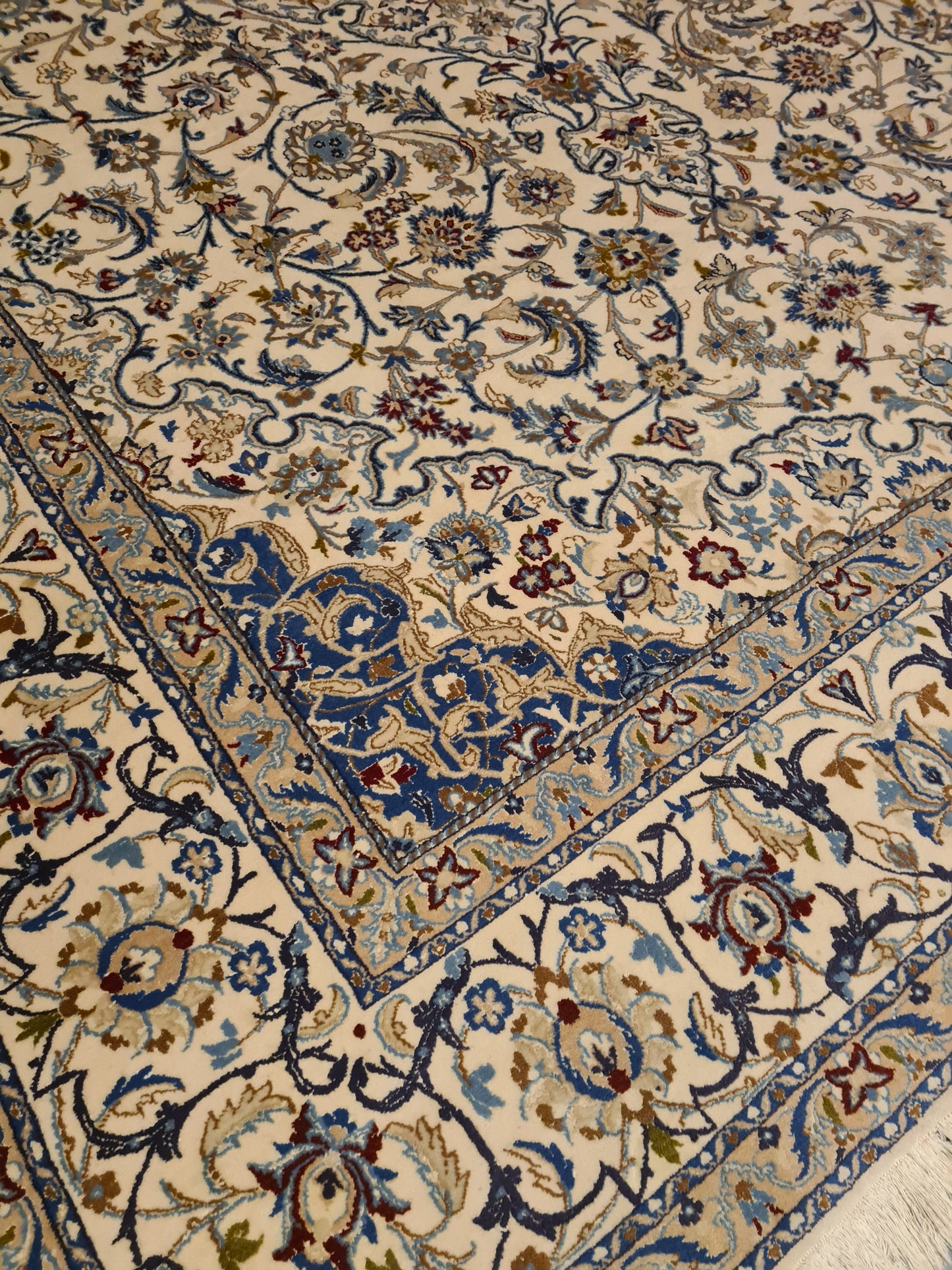 Perserteppich Orientteppich Handgeknüpfter Teppich Nain 355x250cm