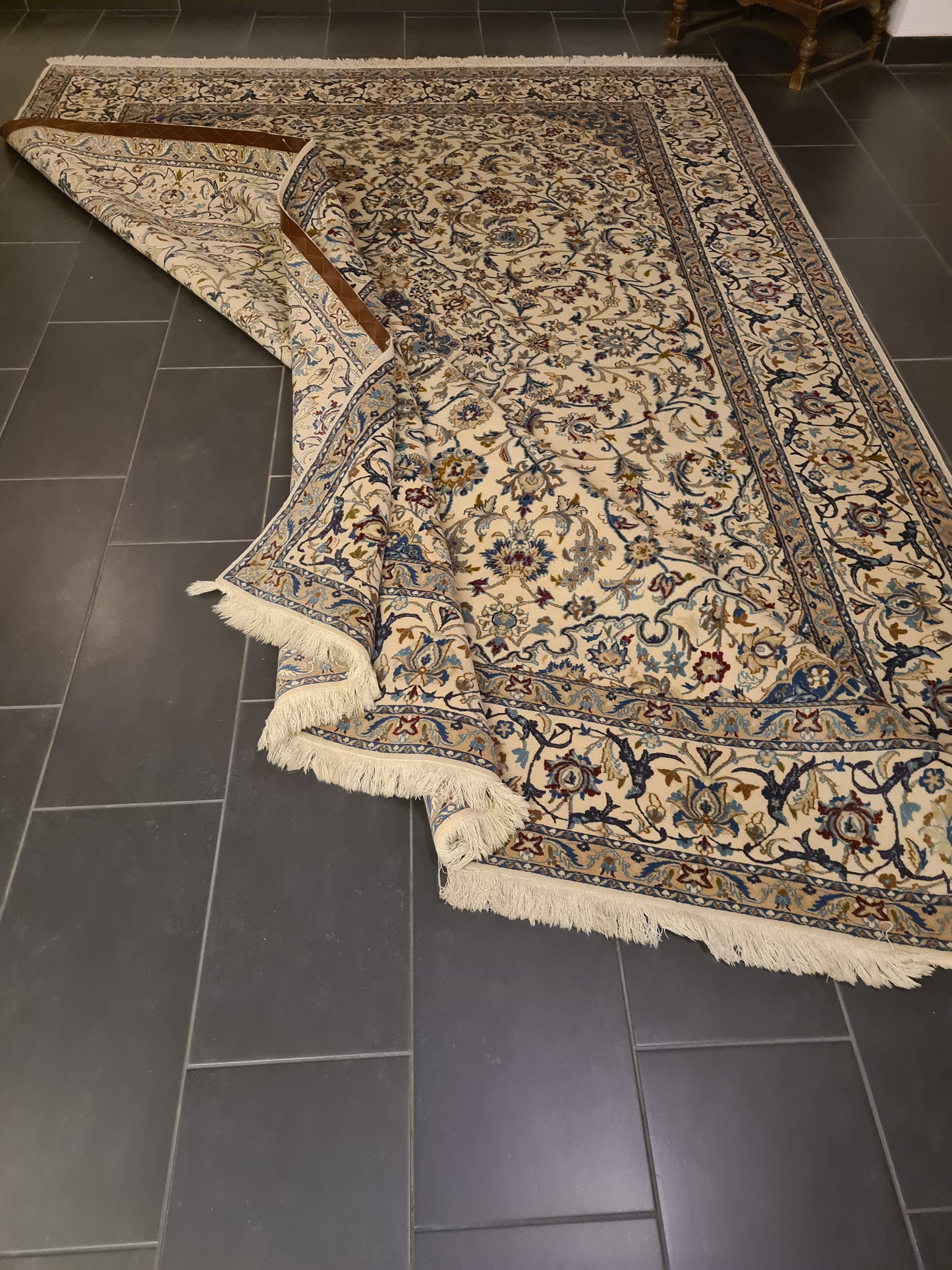 Perserteppich Orientteppich Handgeknüpfter Teppich Nain 355x250cm
