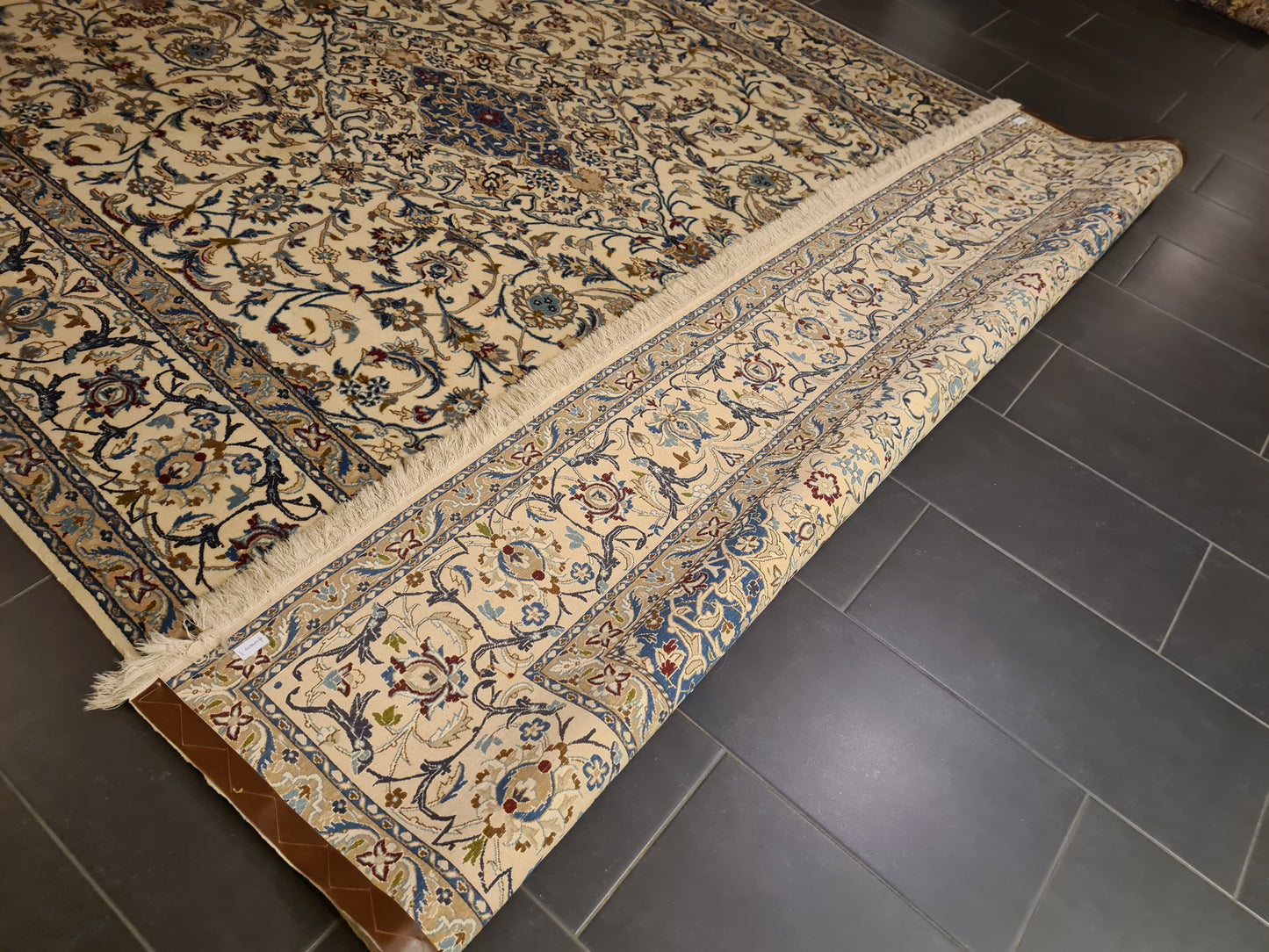 Perserteppich Orientteppich Handgeknüpfter Teppich Nain 355x250cm