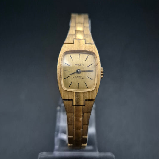 Vintage Anker Damen Uhr – Zeitlose Eleganz in Goldoptik