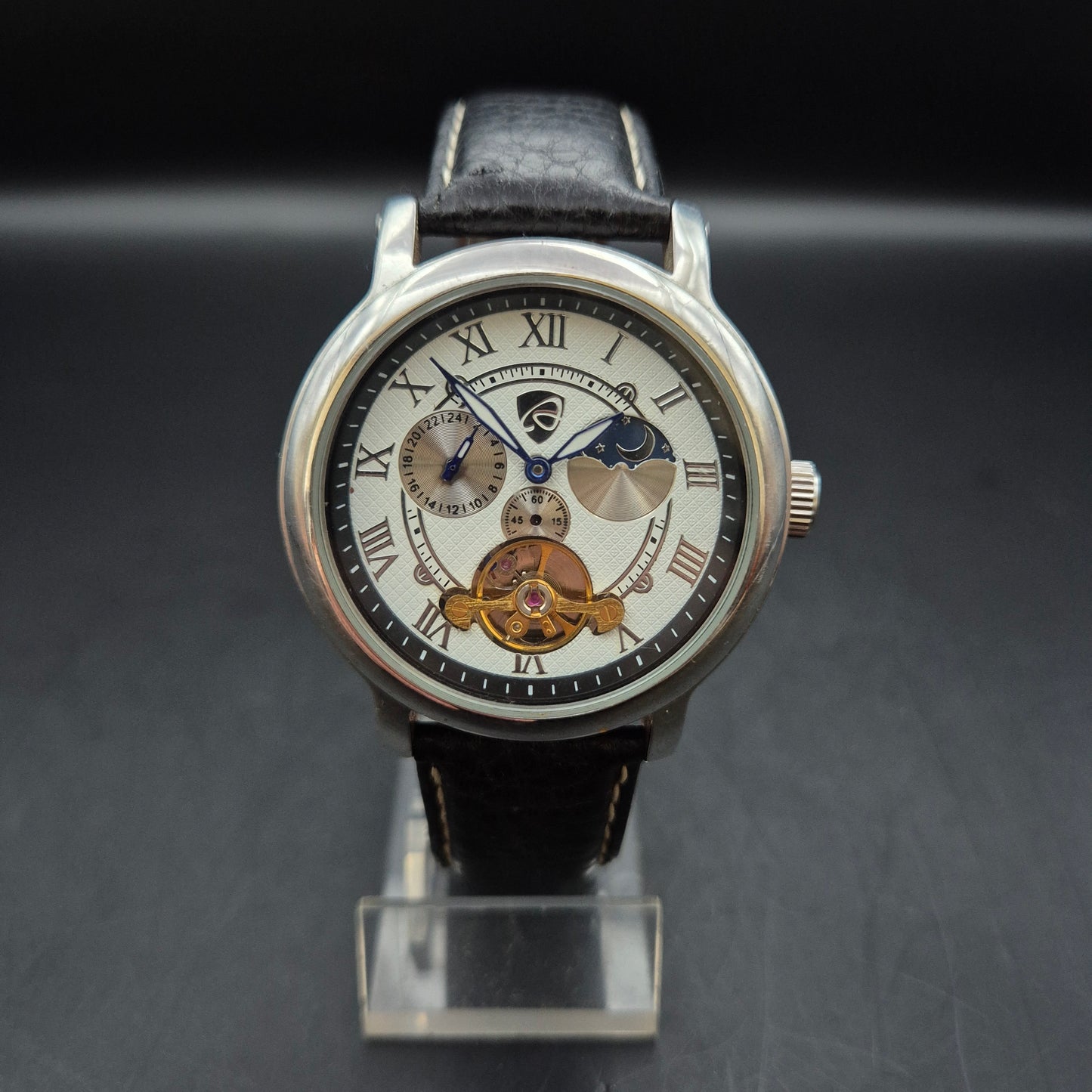 Automatik Herren Uhr mit skelettiertem Zifferblatt – Defekt/Teileträger