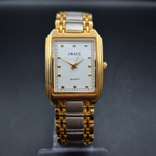 Image Damen Uhr Gold-Silber – Elegante Zweiton Quarz Armbanduhr