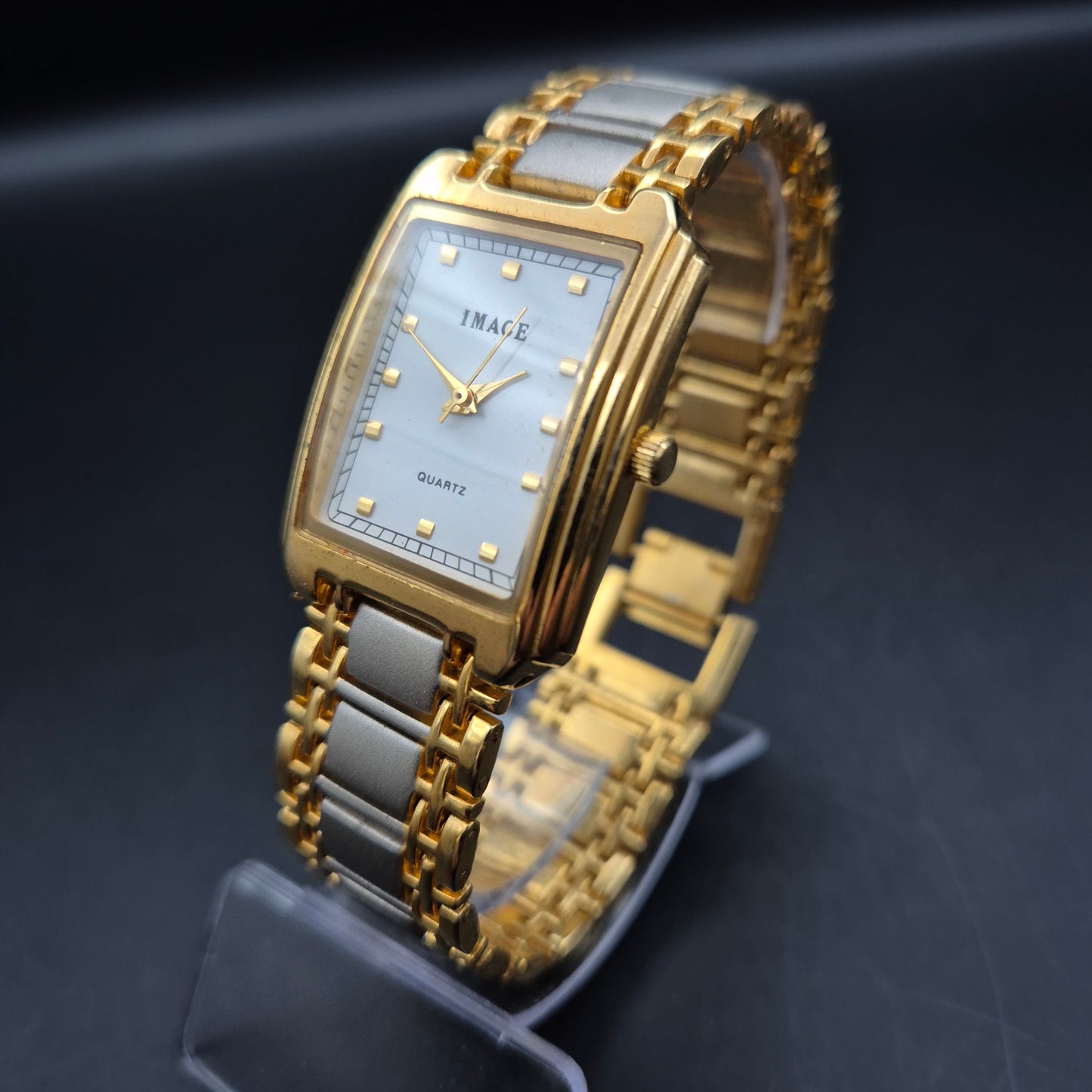 Image Damen Uhr Gold-Silber – Elegante Zweiton Quarz Armbanduhr