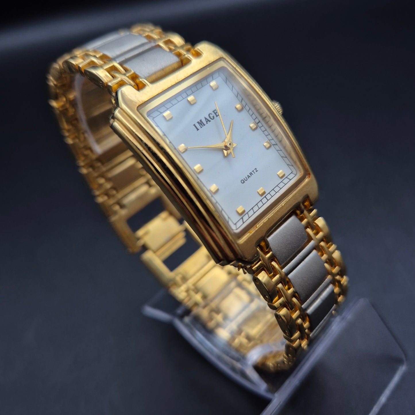 Image Damen Uhr Gold-Silber – Elegante Zweiton Quarz Armbanduhr