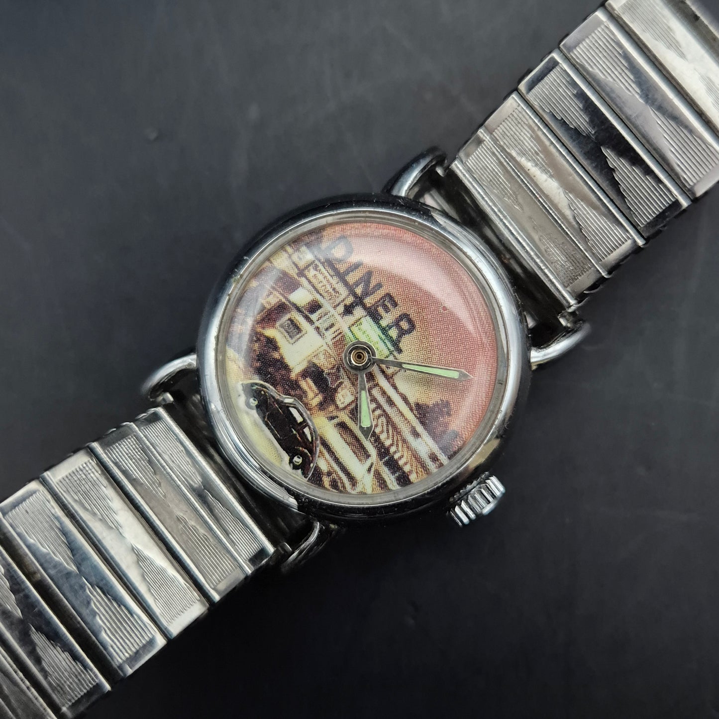 Vintage Retro Uhr Diner – Damen/Herren Quarzuhr mit Nostalgie-Motiv