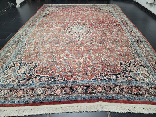 Bidjar Teppich 405x275 cm Korkwolle florales Medaillon Design