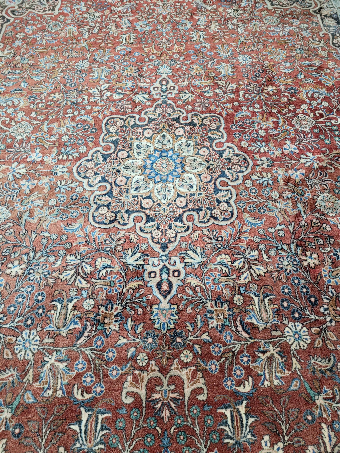 Bidjar Teppich 405x275 cm Korkwolle florales Medaillon Design