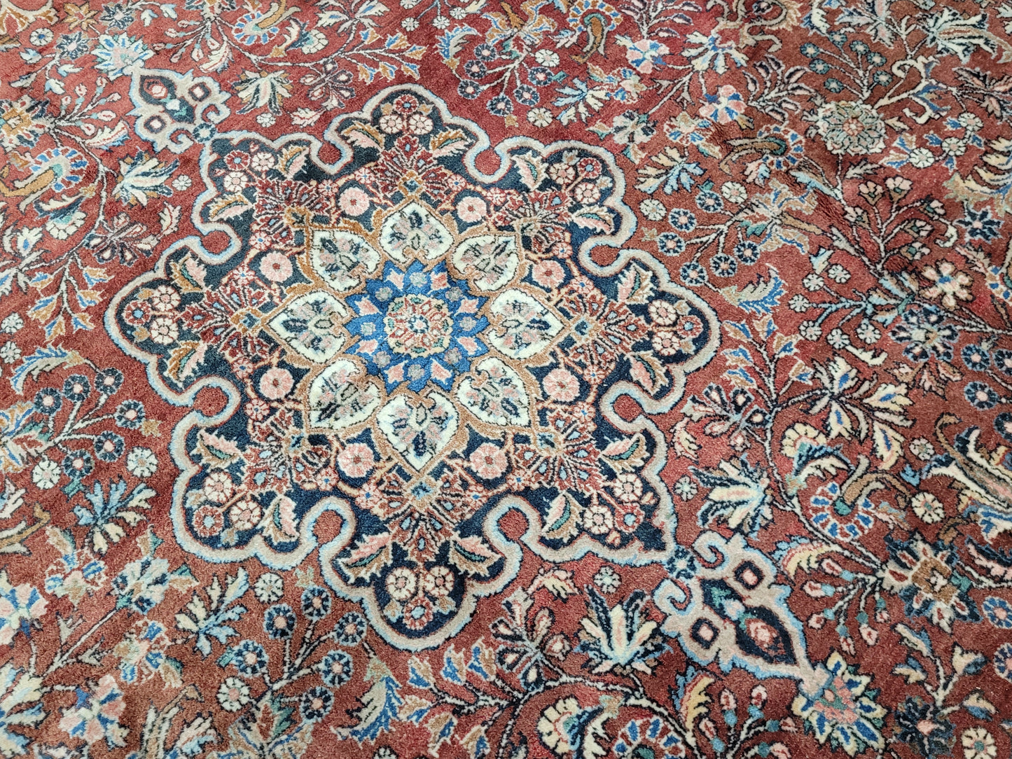 Bidjar Teppich 405x275 cm Korkwolle florales Medaillon Design