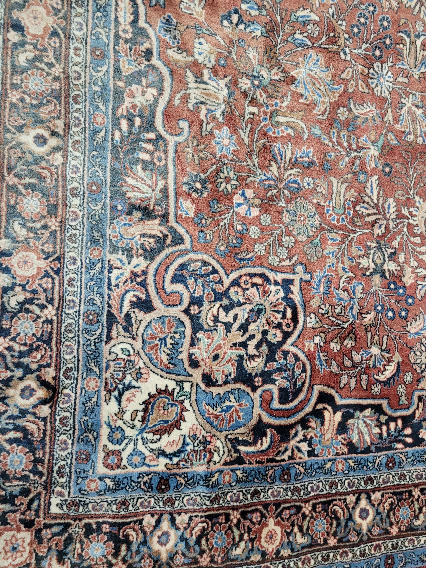 Bidjar Teppich 405x275 cm Korkwolle florales Medaillon Design