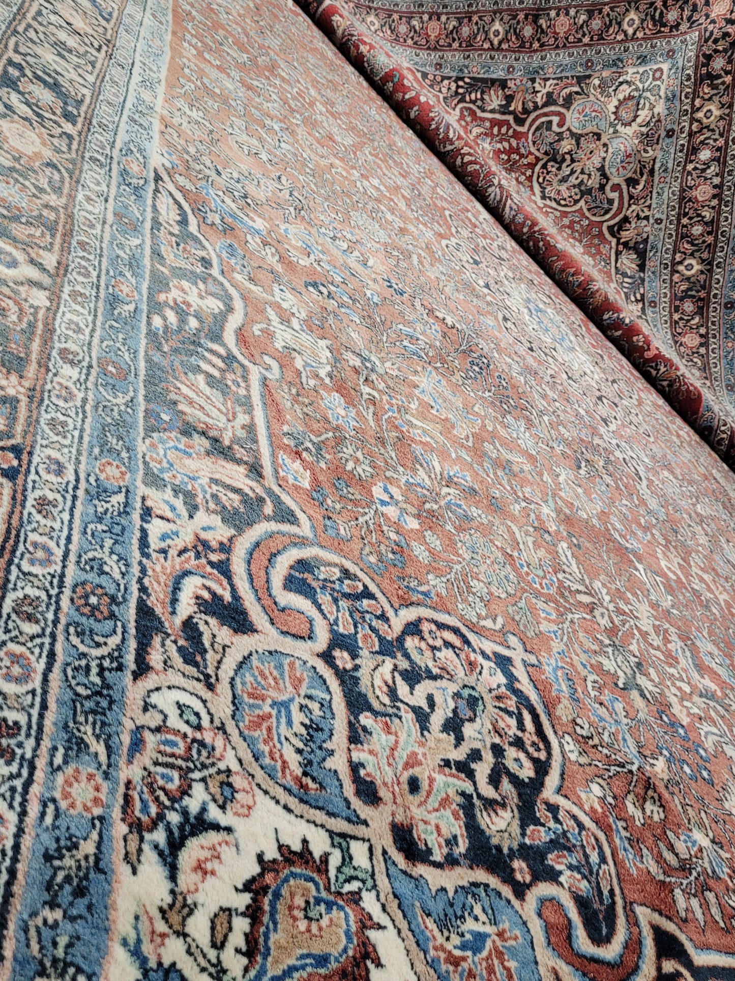 Bidjar Teppich 405x275 cm Korkwolle florales Medaillon Design