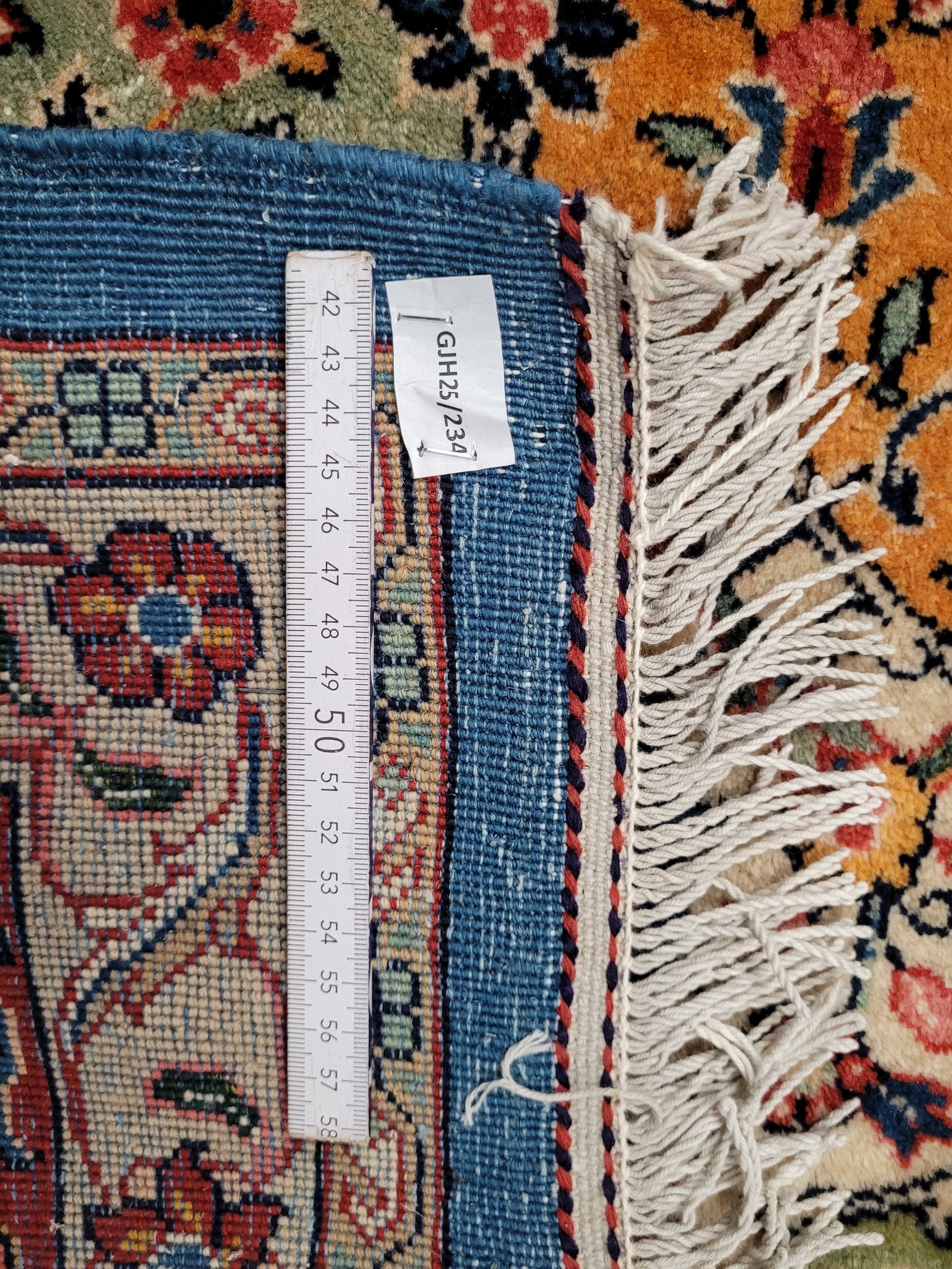 Sarough Teppich 365x270 cm Korkwolle signiert Gartenmuster