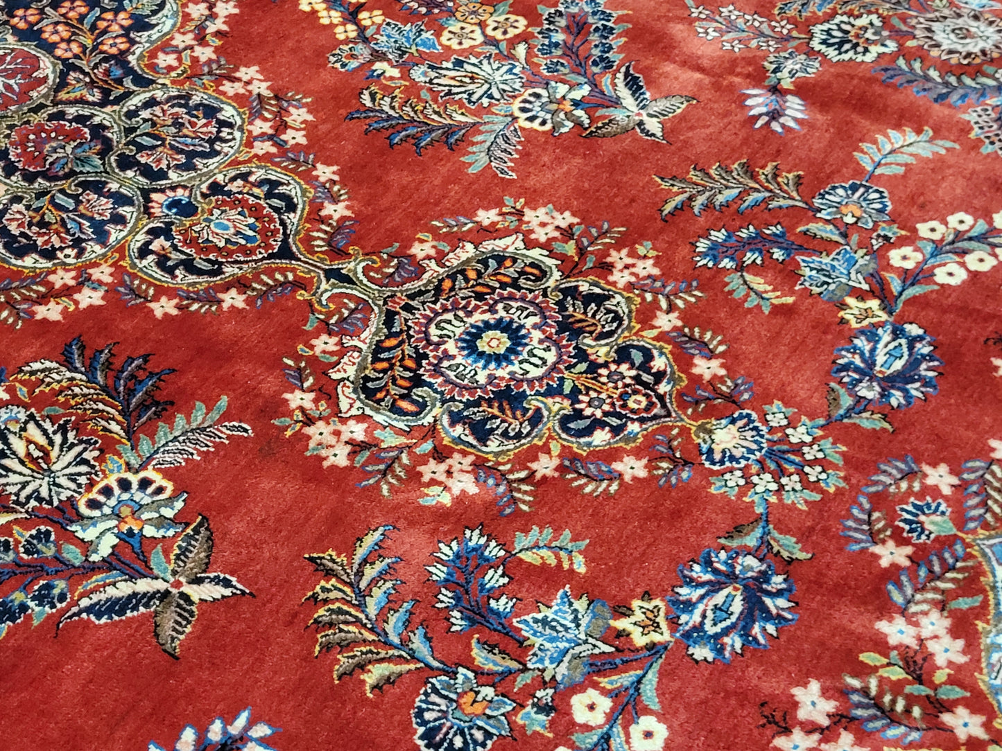 Keschan Teppich 415x320 cm Korkwolle florales Medaillon Design