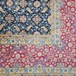 Kirman Teppich 400x280 cm Korkwolle signiert florales Boteh-Muster