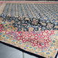 Kirman Teppich 400x280 cm Korkwolle signiert florales Boteh-Muster