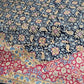 Kirman Teppich 400x280 cm Korkwolle signiert florales Boteh-Muster
