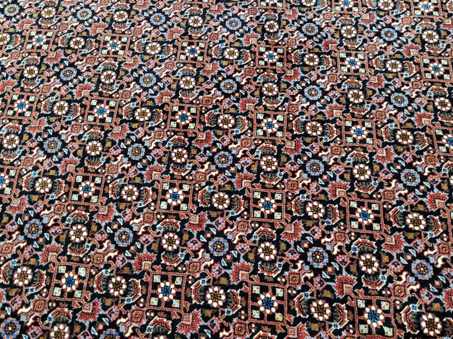 Bidjar Teppich 290x205 cm Korkwolle feine Knüpfung Herati-Muster