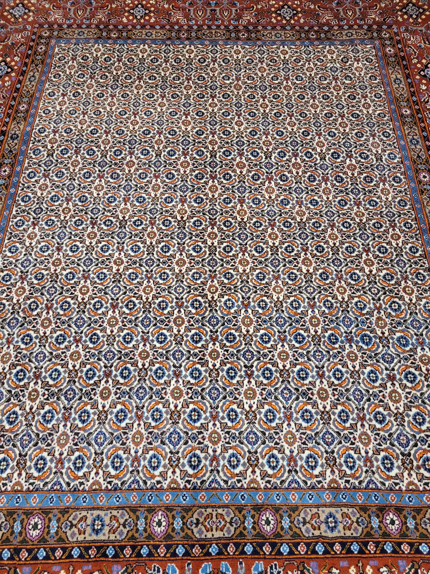 Moud Teppich 245x200 cm feine Wolle florales Allover-Muster