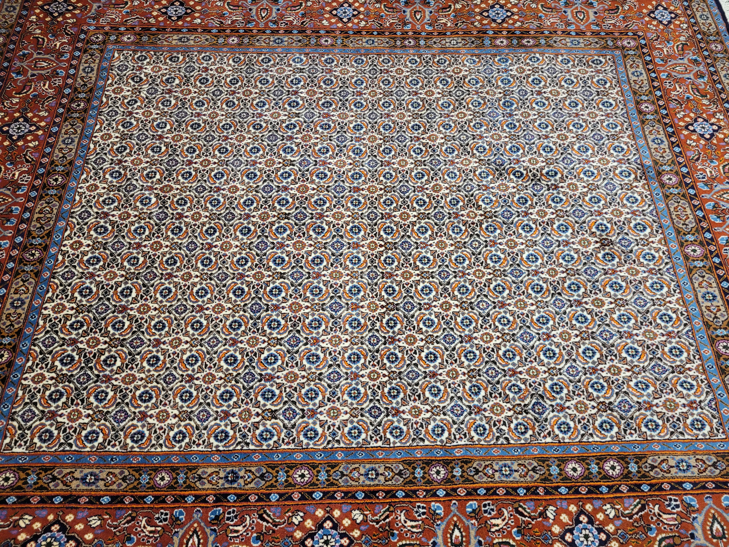 Moud Teppich 245x200 cm feine Wolle florales Allover-Muster